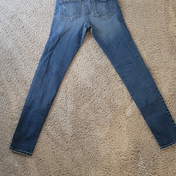 Flying Monkey Distressed Skinny Jeans Dark Wash Denim Casual Size 26 - Picture 6 of 8